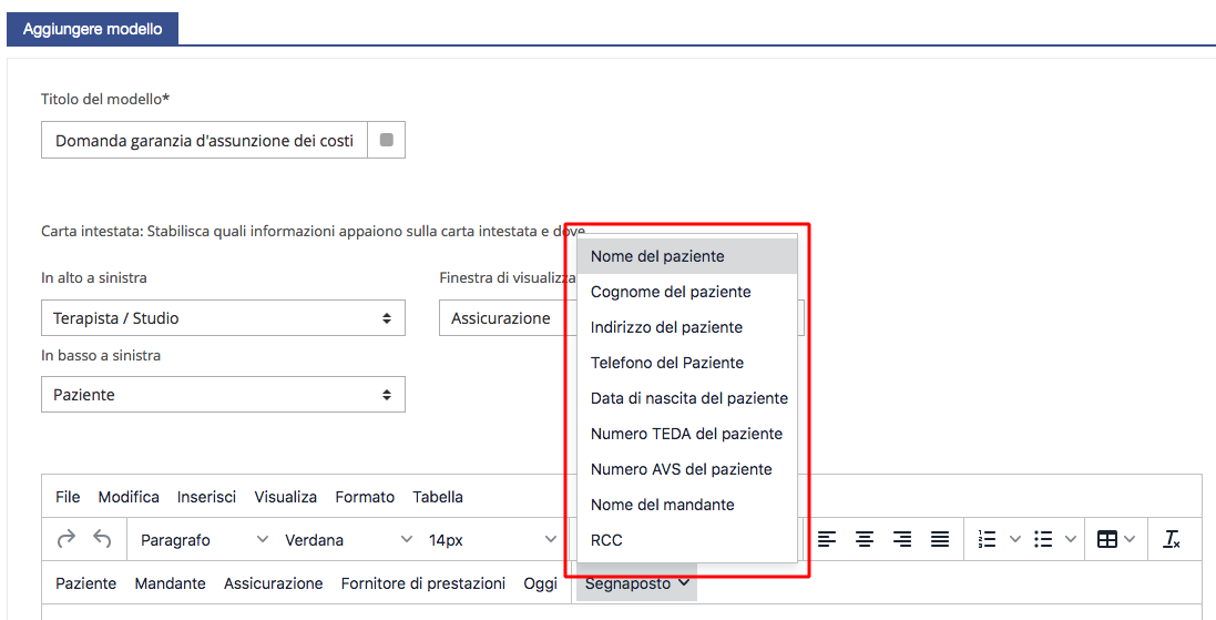 ePhysio - Modelli di rapporti e lettere